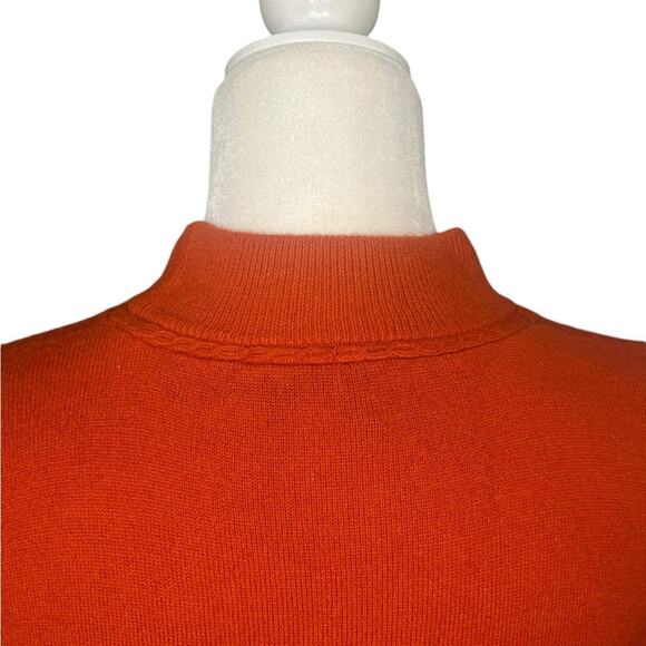 NORTON McNAUGHTON Burnt Orange Mock Neck Short Sleeve Sweater Women’s Size Small - Picture 5 of 8